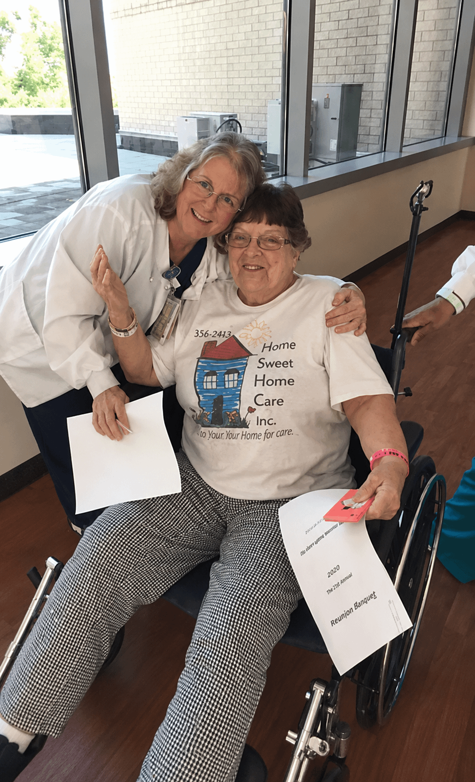 Home Sweet Home Care caregiver spending time with a client